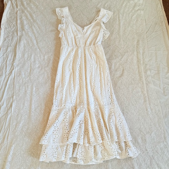 Cleobella Karina eyelet tiered ruffle romantic maxi dress - Picture 2 of 11